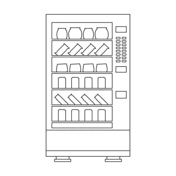 Vetor Venda Automática Alimentos Icon Outline Logotipo Vetor Isolado Fundo — Vetor de Stock