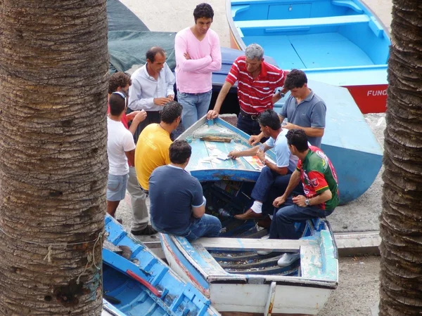 Jogo de cartas no Funchal, Madeira — Fotografia de Stock