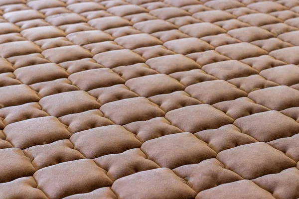 Close-up of a spring mattress soft bed