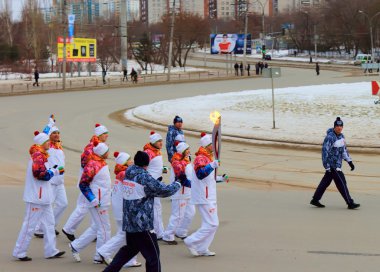 Olympic Torch Relay in Novosibirsk clipart