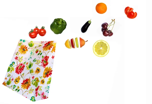 Świeżych owoców i warzyw wychodzi z pakietu — Zdjęcie stockowe