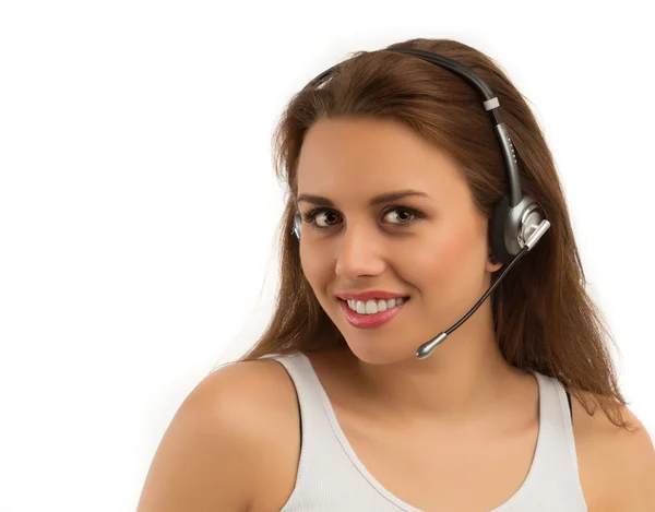 Girl Customer Support — Stock Photo, Image