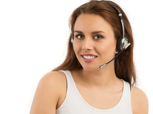 Girl Customer Support — Stock Photo, Image