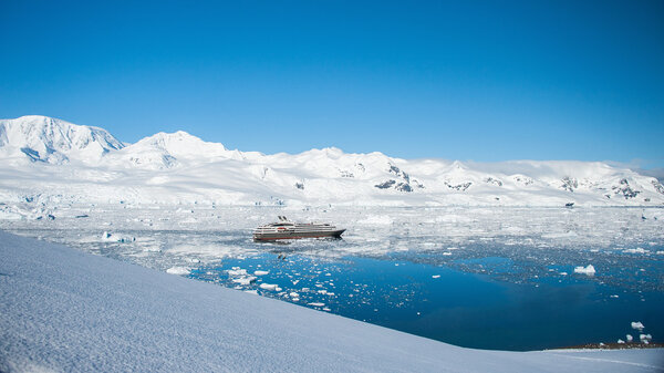 Beautiful panorama of mountains and sea