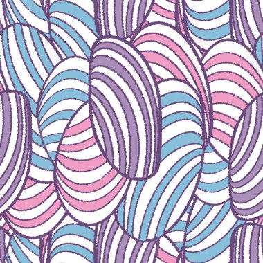 Oval şekil ve çizgilerin görüntüsüyle kusursuz soyut desen.