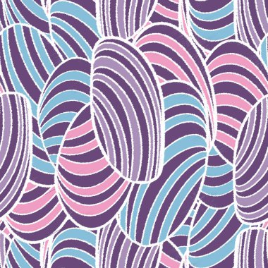 Oval şekil ve çizgilerin görüntüsüyle kusursuz soyut desen.