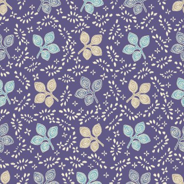 Yaprak süsü ile kusursuz soyut desen