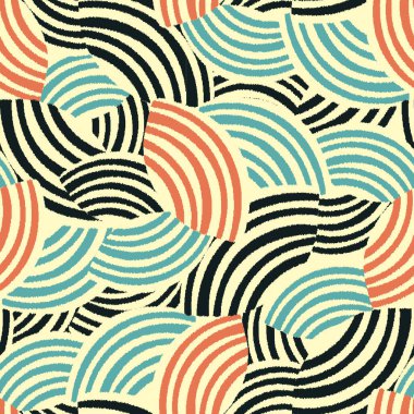 Rastgele çizgili kusursuz soyut geometrik desen.