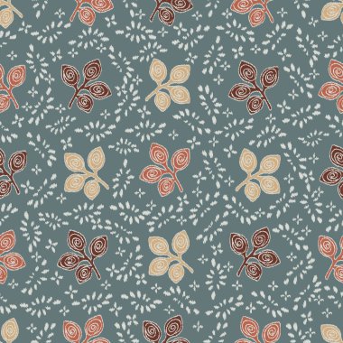 Yaprak süsü ile kusursuz soyut desen