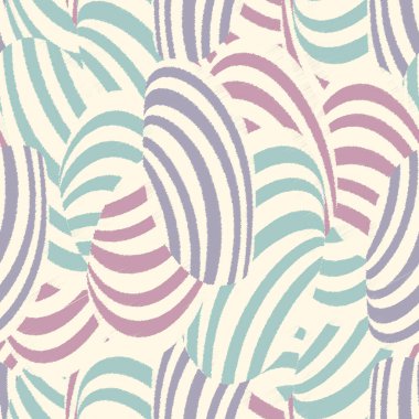 Oval şekil ve çizgilerin görüntüsüyle kusursuz soyut desen.