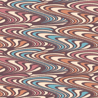 Dalgalı çizgilerin kusursuz soyut geometrik deseni.