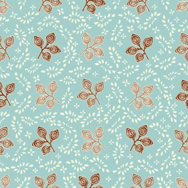 Yaprak süsü ile kusursuz soyut desen