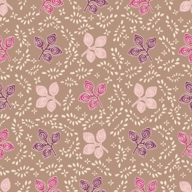 Yaprak süsü ile kusursuz soyut desen