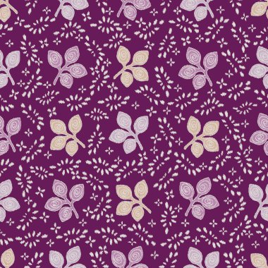 Yaprak süsü ile kusursuz soyut desen