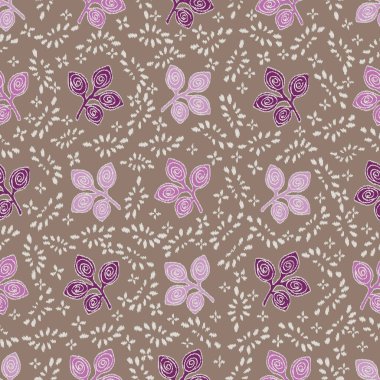 Yaprak süsü ile kusursuz soyut desen