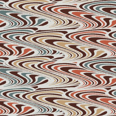 Dalgalı çizgilerin kusursuz soyut geometrik deseni.