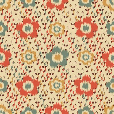 Çiçek süsüsüyle kusursuz soyut desen