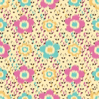 Çiçek süsüsüyle kusursuz soyut desen