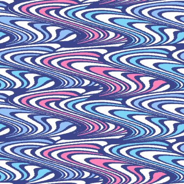 Dalgalı çizgilerin kusursuz soyut geometrik deseni.