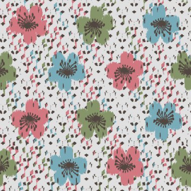 Çiçek süsüsüyle kusursuz soyut desen