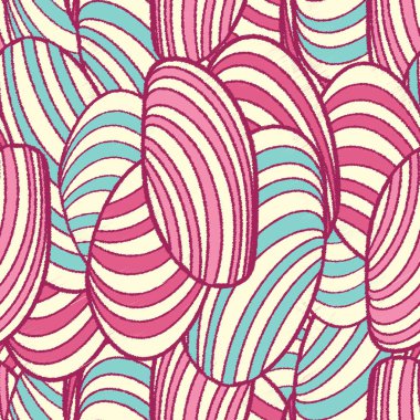 Oval şekil ve çizgilerin görüntüsüyle kusursuz soyut desen.