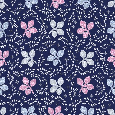 Yaprak süsü ile kusursuz soyut desen