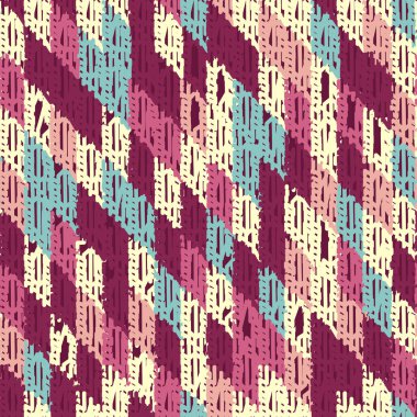 Renkli dikdörtgen segmentlere sahip soyut geometrik dikişsiz desen.