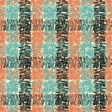 Dikey ve yatay çizgilerden kusursuz soyut desen. Tartan.