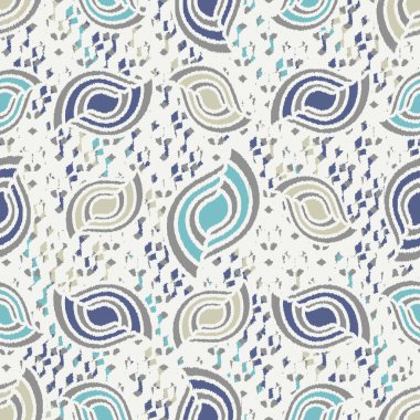 Geometrik şekillerin ve dalgalı çizgilerin görüntüsüne sahip kusursuz soyut desen