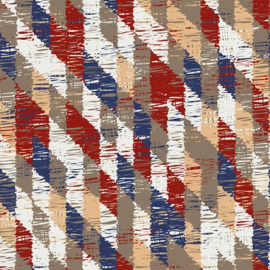 Renkli dikdörtgen segmentlere sahip soyut geometrik dikişsiz desen.