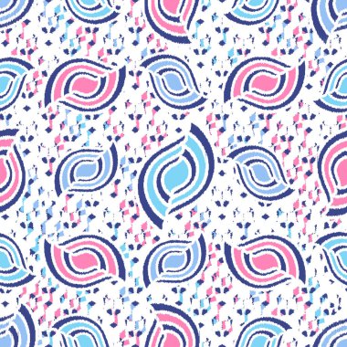 Geometrik şekillerin ve dalgalı çizgilerin görüntüsüne sahip kusursuz soyut desen