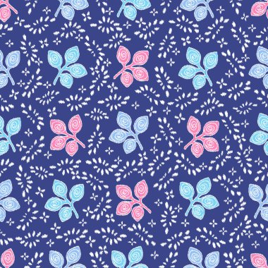 Yaprak süsü ile kusursuz soyut desen