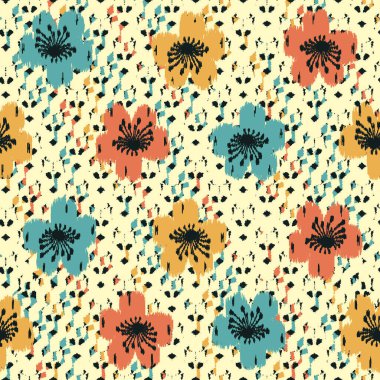 Çiçek süsüsüyle kusursuz soyut desen