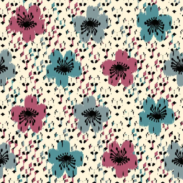 Seamless Abstract Pattern Floral Ornament Stock Illustration