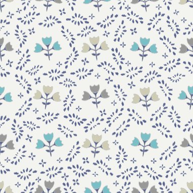 Çiçek süsüsüyle kusursuz soyut desen