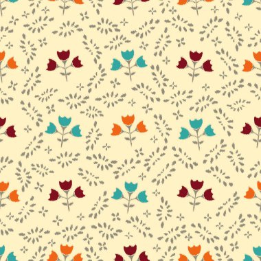 Çiçek süsüsüyle kusursuz soyut desen