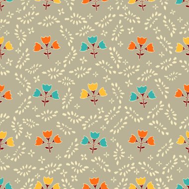 Çiçek süsüsüyle kusursuz soyut desen