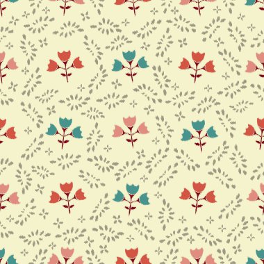 Çiçek süsüsüyle kusursuz soyut desen