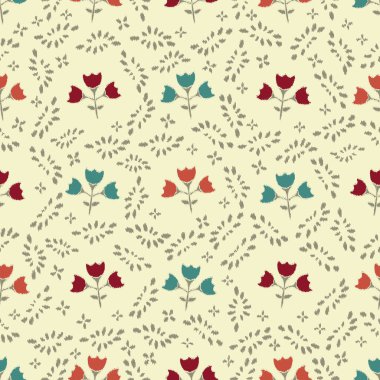 Çiçek süsüsüyle kusursuz soyut desen