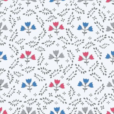 Çiçek süsüsüyle kusursuz soyut desen