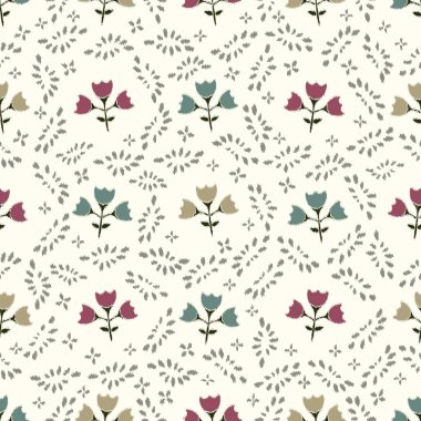 Çiçek süsüsüyle kusursuz soyut desen