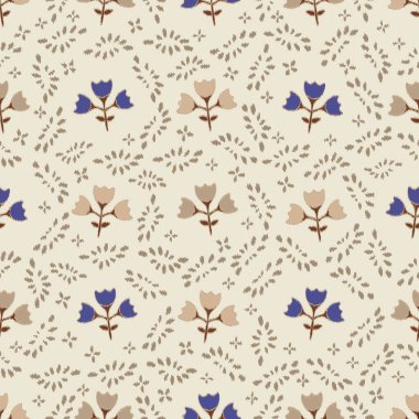 Çiçek süsüsüyle kusursuz soyut desen