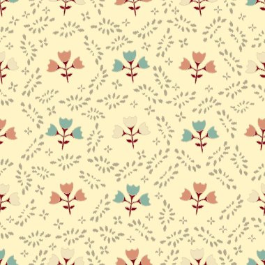 Çiçek süsüsüyle kusursuz soyut desen