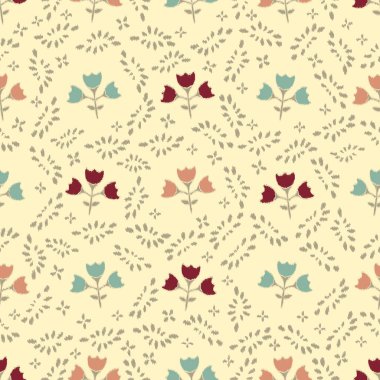 Çiçek süsüsüyle kusursuz soyut desen