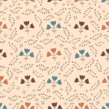 Çiçek süsüsüyle kusursuz soyut desen