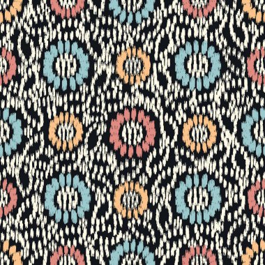 Çiçek süsüsüyle kusursuz soyut desen