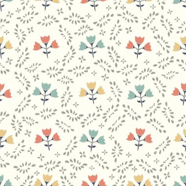 Çiçek süsüsüyle kusursuz soyut desen