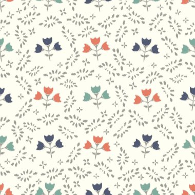 Çiçek süsüsüyle kusursuz soyut desen