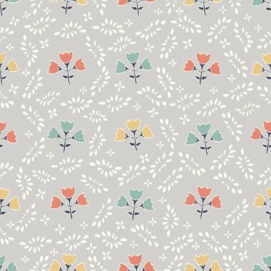 Çiçek süsüsüyle kusursuz soyut desen