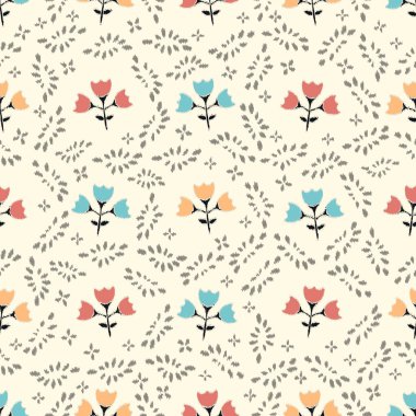 Çiçek süsüsüyle kusursuz soyut desen